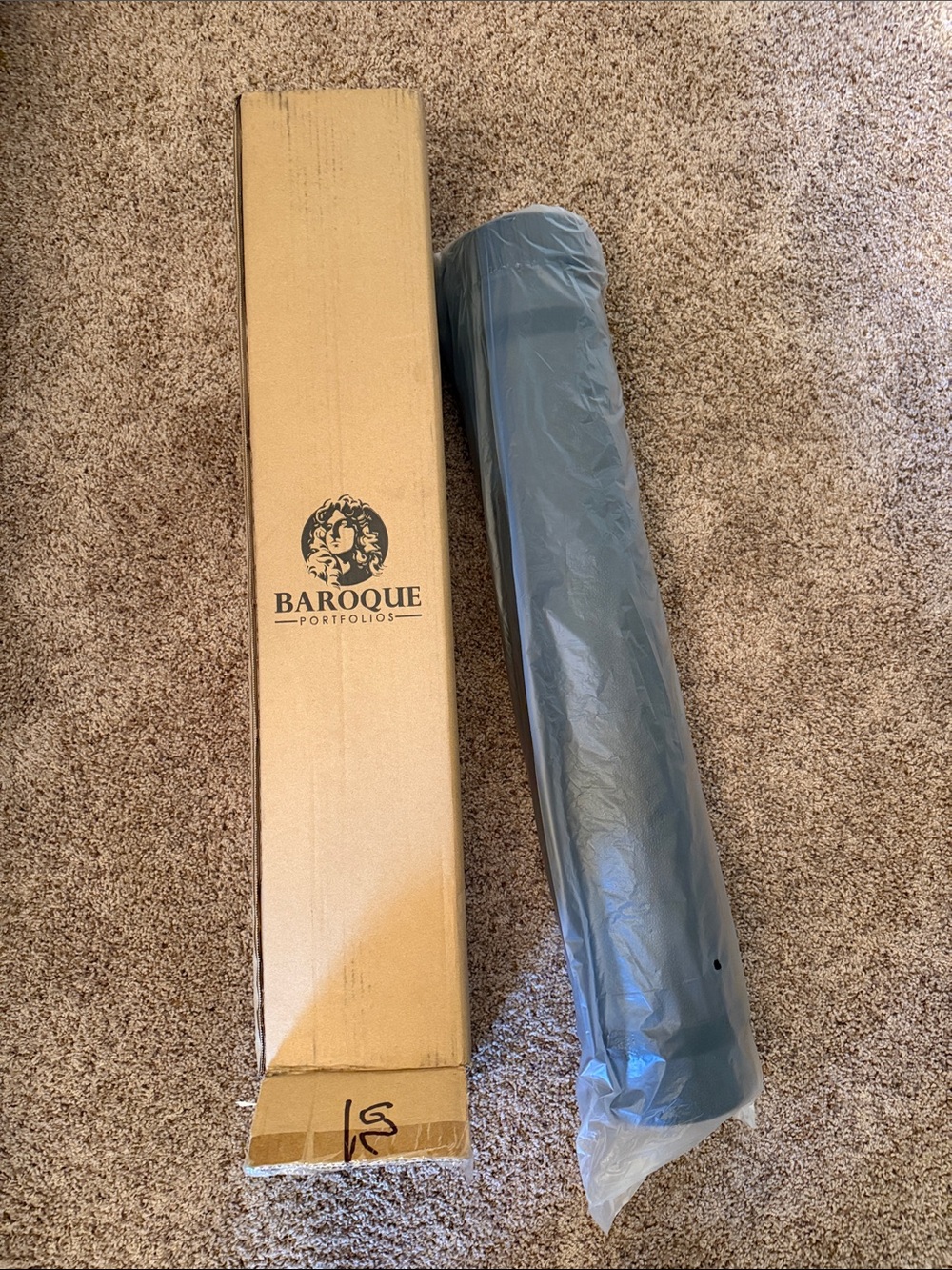 New In Box Baroque Portfolio Poster Tube with Strap